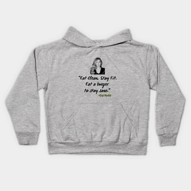 Unique Gigi Hadid Kids Hoodie by BrinySaltyMerch_co